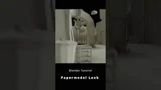 Papermodel Look in 3D //  #cgi #animation #geometrynodes #blender