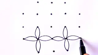 इस तरह बनाये नए साल में रंगोली डिज़ाइन//amazing Rangoli from Beginners// 5x5x3 Dots Easy muggulu//