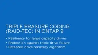 ONTAP 9 RAID Triple Erasure Coding (RAID-TEC)
