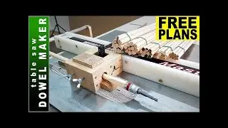 Homemade Dowel Maker   DIY Table Saw Dowel Making Jig  FREE PLANS