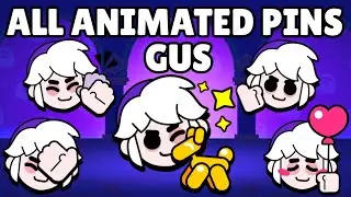 Gus Pins (NEW Animated Pins!) | Brawl Stars | Green Screen