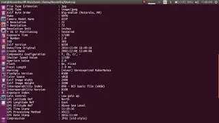 metadata extraction using ExifTool on ubuntu 17.04