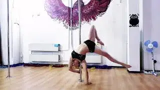 _SoVa_ Колесо в стойку у пилона на 1 руке Poletrick 240 Pole Dance Sport Extreme