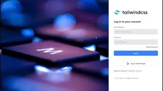 Tailwind Login Landing Page 