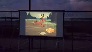 16mm film cartoons outside at bear lake