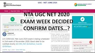CSIR/UGC NET JUNE 2020 EXAM WEEK CONFIRMED