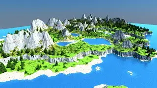 Minecraft Large Survival Island Build In Worldpainter [DOWNLOAD IN DESCRIPTION]