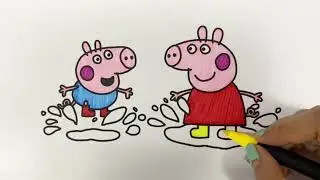 Peppa Pig Coloring #coloring #colors #coloringpages #art #peppapig #peppa #george