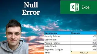 What does Null Error mean in excel? 