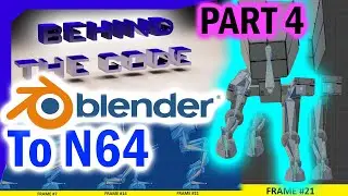 BTC #51 | Add Textures & Animations to Robot Walker in Blender for N64 - PART 4