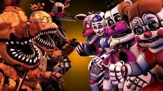 Jack-O FNAF's vs Sister Location (FNAF 4 Fighting Sister Location)