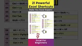 Excel Shortcut Keys #shorts #ms_excel #exceltutoring #viral