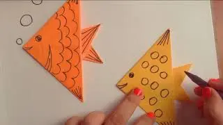 Origami paper fish #origamicraft #origami #funlearning