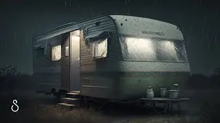 Rain On Trailer Roof | Black Screen | Rain ASMR Sounds For Sleep, Study, Meditation