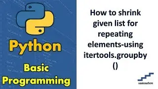 How to shrink given list for repeating elements-using itertools.groupby()