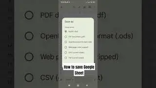 How to Save Google sheet #googlesheet #shorts