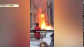 Первое видео с места взрыва в Париже