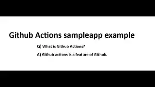 GitHub Actions sampleapp example 