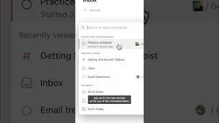 See your current and upcoming tasks directly from the command menu! ✨