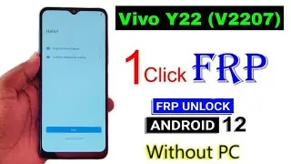 vivo y22 frp bypass | android 12 without pc | sk mobile durgam