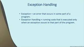 Mastering Programming with MATLAB: (9) Error handling