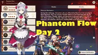 Guide Phantom Flow Event Day 2 - Shoden And Okuden Mode - Team Noelle, Albedo, Kazuha, Fiscl