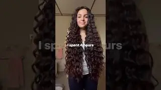 Brushing out my tiny curls 😱 #curls #curlyhair #hairstyle #longhair #hair
