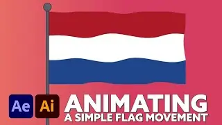 How to create a Simple Animated Flag | Illustrator & After Effects Tutorial