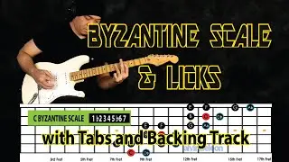 EXOTIC SCALES - Byzantine Scale The Double Harmonic Major Guitar Licks with Tabs and Backing Track