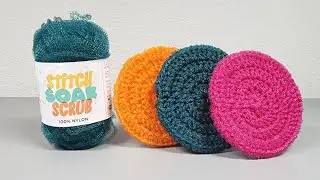 Kitchen Scrubby Using Lion Brand Stitch Soak Scrub/100% Nylon yarn/Perfect for Kitchen Scrubbies