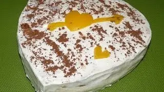 Tarta de melocotón fácil San Valentin