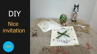 Nice invitation card cutted by plotter
