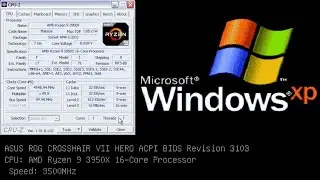 Windows XP на Ryzen 9 3950X, DDR4 2GB (проба)