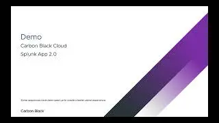 Carbon Black Cloud Splunk App v2.0
