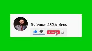 New Subscribe Button and bell icon green screen/ New subscribe animation