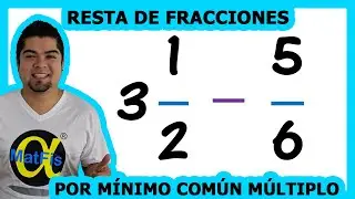 Resta fracción mixta y fracción común  Método mcm video 1 | Alfa MatFis