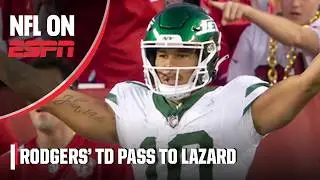 Aaron Rodgers' FIRST JETS TD PASS! Takes advantage of free play & finds Allen Lazard 🏈 | NFL on ESPN