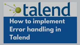 Error handling in Talend