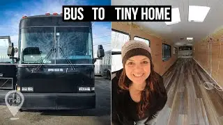 Bus Conversion TIME LAPSE / Amateur Builders Complete Interior Shell in Tiny Home Progress Rehabit8