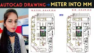 How to convert autocad drawing Meter to MM || Autocad drawing ||