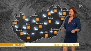 IdGaál Noémi 2014 03 02 ESTE Sexy Hungarian Weather Forecast Girl