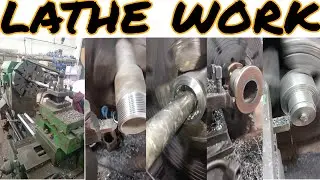Lathe Machine Operation:thread cutting, turning, boring,facing #mechanical #technology #lathe #cnc