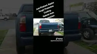 Finished product, tough Raptor Lining on a Toyota Tacoma.