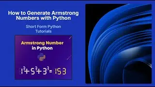Find Armstrong Numbers in Python | List All Armstrong Numbers from 1 to 1000 Tutorial