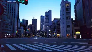 【4K】A walk at night Around Shiodome, one of Tokyo's leading business districts【Osmo Pocket】