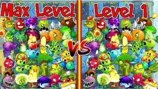 Every Plant Level 1 vs Max Level Plants vs Zombies 2 Robo Cone Zombie