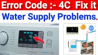 samsung front load washing Machine error code 4c, 4c error code samsung fully automatic washing/M