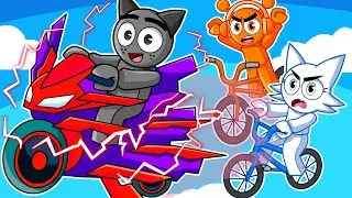 ¡GRAY y WENDA en Corredor VS Cazadores en BIKE OBBY en Roblox! (sprunki)