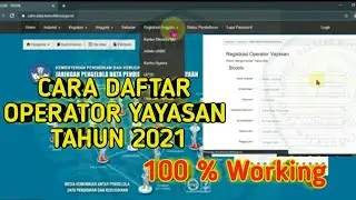 CARA DAFTAR AKUN OPERATOR YAYASAN DI SDM DATA KEMDIKBUD 2021