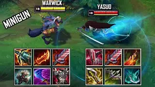 MINIGUN WARWICK vs YASUO FULL BUILD FIGHTS & Best Moments!